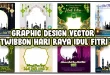Graphic Design Vector Twibbon Hari Raya Idul Fitri