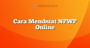 Cara Membuat NPWP Online