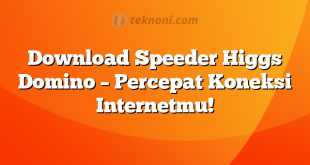 Download Speeder Higgs Domino – Percepat Koneksi Internetmu!